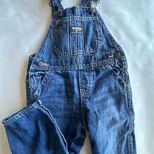 Boys OshKosh b’gosh denim blue jeans overalls bibs‎ 18 months